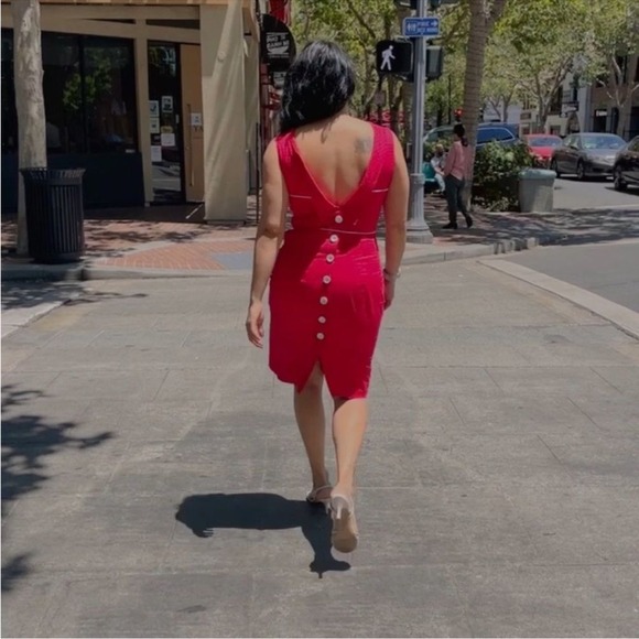 bebe Dresses & Skirts - Vintage Women's BEBE Polka Dots Dress‎ Size medium RETRO